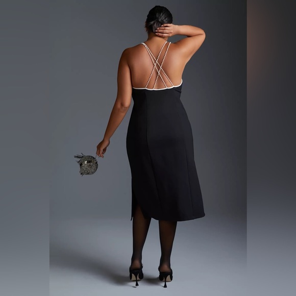 Anthropologie Maeve Pearl-Strap Midi Dress - Picture 9 of 16